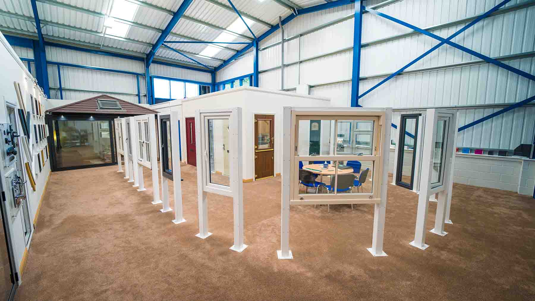 Inside the double glazing showroom.